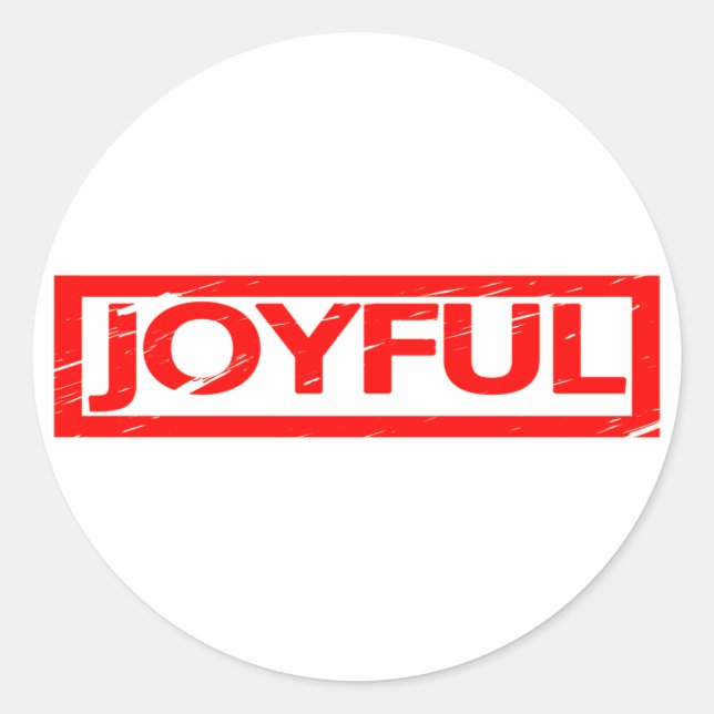 Joyful Stamp Classic Round Sticker (Front)