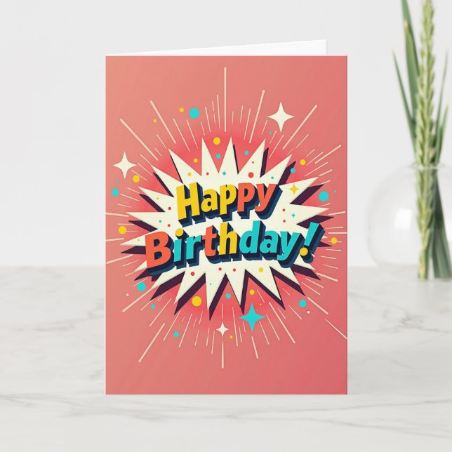 Joyful Star Birthday Card (Front)
