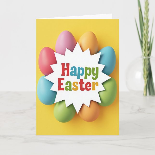 Joyful Starburst Greeting Card (Front)