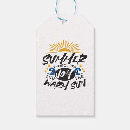 Joyful Summer Bliss _ Warm Sun Quote Gift Tags