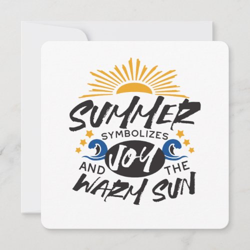 Joyful Summer Bliss _ Warm Sun Quote Holiday Card