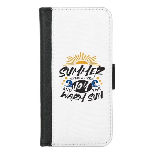 Joyful Summer Bliss _ Warm Sun Quote iPhone 87 Wallet Case