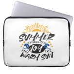 Joyful Summer Bliss - Warm Sun Quote Laptop Sleeve