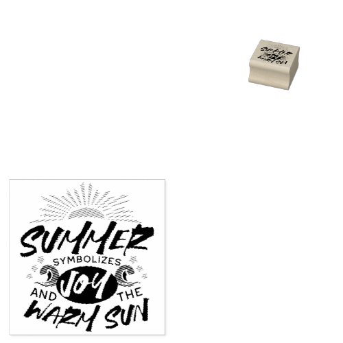 Joyful Summer Bliss _ Warm Sun Quote Rubber Stamp