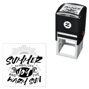 Joyful Summer Bliss - Warm Sun Quote Self-inking Stamp