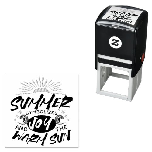 Joyful Summer Bliss _ Warm Sun Quote Self_inking Stamp