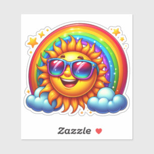 Joyful Summer: Sunshine & Rainbow Sticker