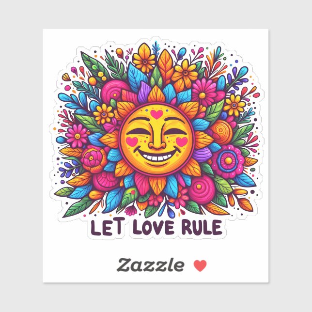 Joyful Sun and Floral Stickers (Sheet)