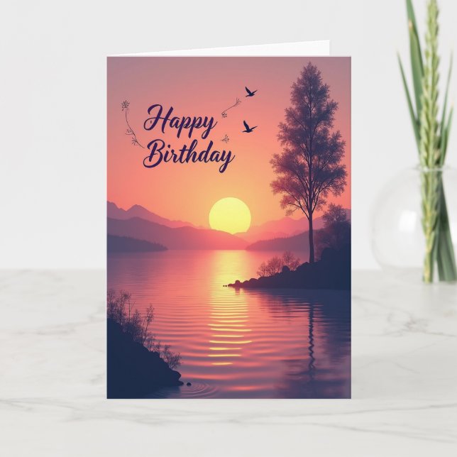 Joyful Sunset View Card (Front)