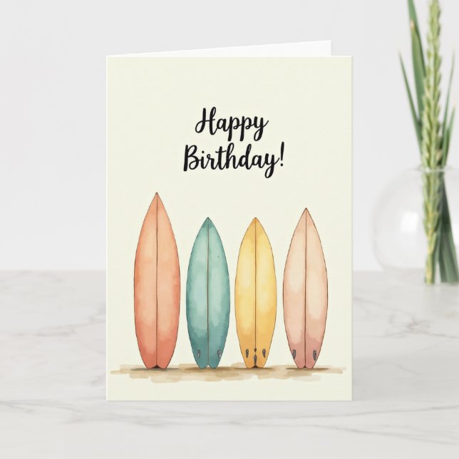 Joyful Surfboard Card (Front)