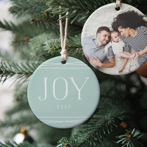 Joyful Symmetry  Double_Sided Photo Ceramic Ornament