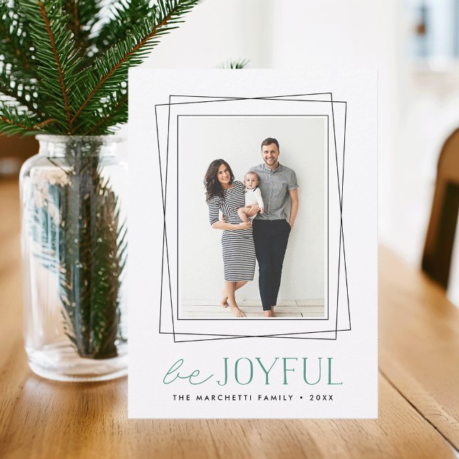Joyful Symmetry | Modern Photo Christmas Holiday Card (Creator Uploaded)