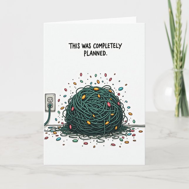 Joyful Tangled Lights Card (Front)