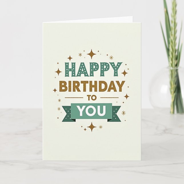 Joyful Teal Gold Card (Front)