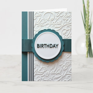 Joyful Teal Ribbon Card