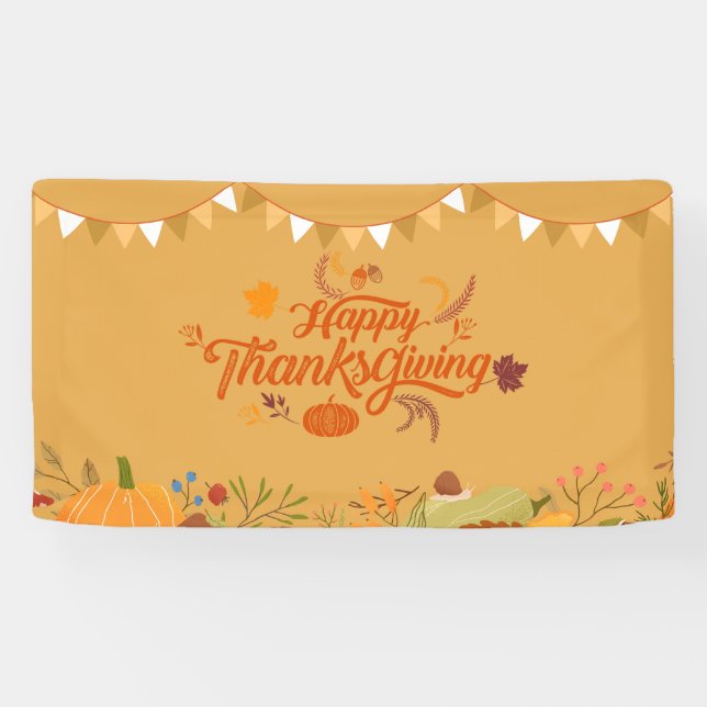  "Joyful Thanksgiving Celebration Banner - Festive (Horizontal)