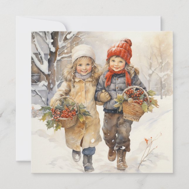 Joyful Tidings: Sharing Love this Christmas Holiday Card (Front)