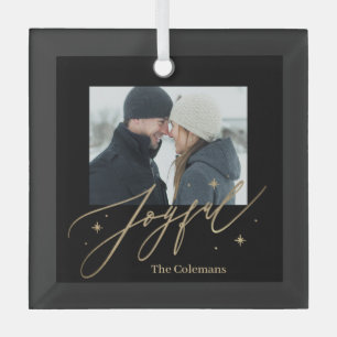 Joyful Times Editable Color Custom Photo Ornament