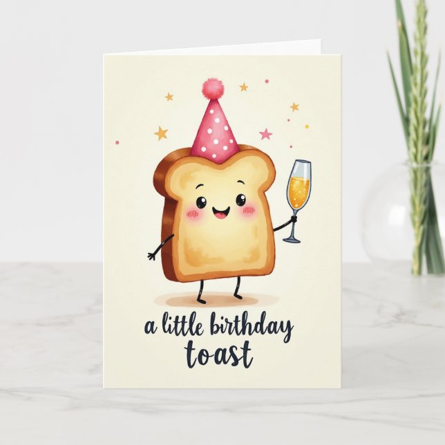 Joyful Toasted Birthday Card (Front)