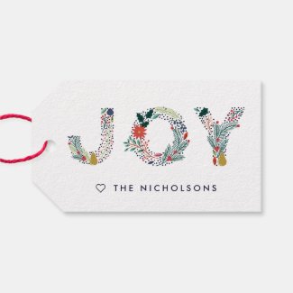 Joyful Type Holiday Gift Tags