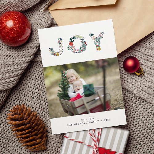 Joyful Type  Holiday Photo Card
