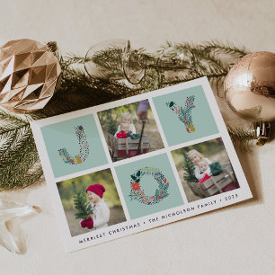 Joyful Type Three Photo Holiday Card