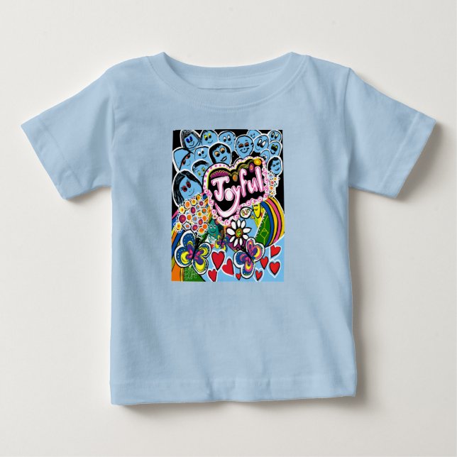 Joyful Vibes Celebrate Happiness & Togetherness Baby T-Shirt (Front)