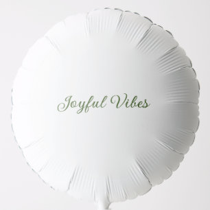 Joyful vibes christmas green holiday family name balloon