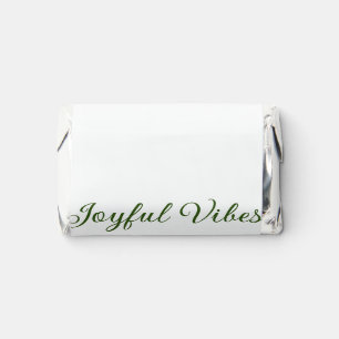 Joyful vibes christmas green holiday family name hershey's miniatures