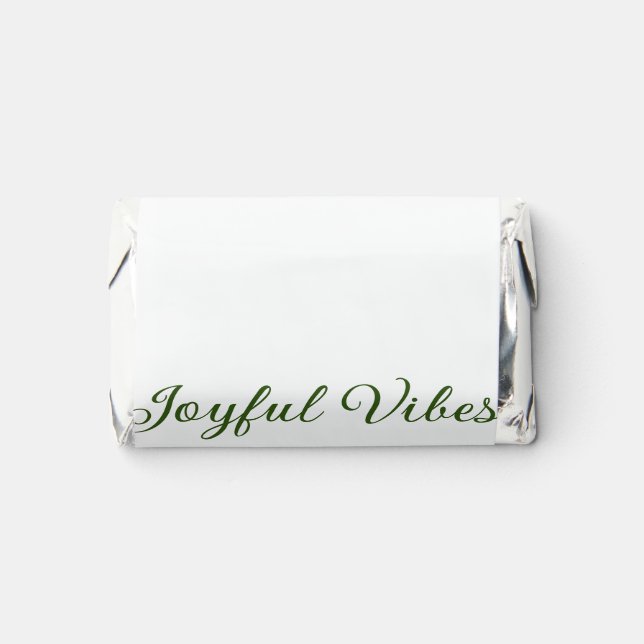 Joyful vibes christmas green holiday family name hershey's miniatures (Front)