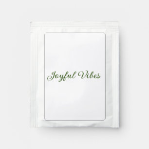 Joyful vibes christmas green holiday family name tea bag drink mix