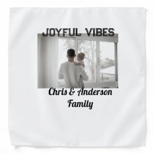 Joyful Vibes father son family Christmas holiday p Bandana