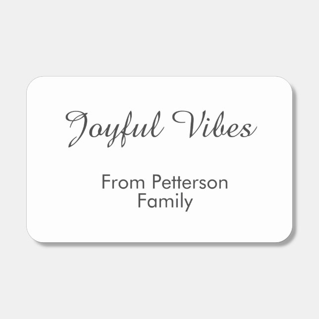 Joyful Vibes red Christmas add family name date  Matchboxes (Front)