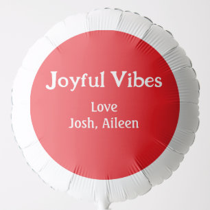 Joyful Vibes red Christmas holidays love family si Balloon