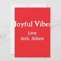 Joyful Vibes red Christmas holidays love family si