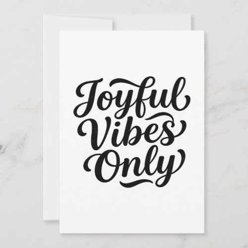 Joyful Vibes Typography Invitation