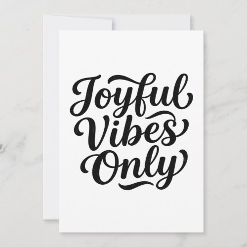 Joyful Vibes Typography Invitation