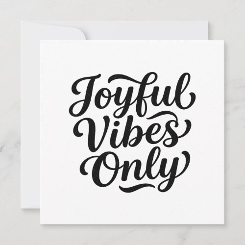 Joyful Vibes Typography Thank You Card