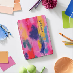 Joyful Vibrant Abstract Pink iPad Air Cover