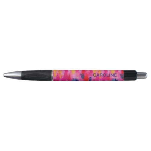 Joyful Vibrant Abstract Pink Personalized Pen