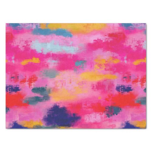 Joyful Vibrant Abstract Pink Tissue Paper