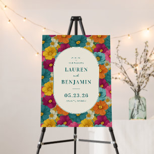 Joyful Vibrant Floral Foam Board