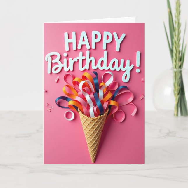 Joyful Waffle Birthday Card (Front)