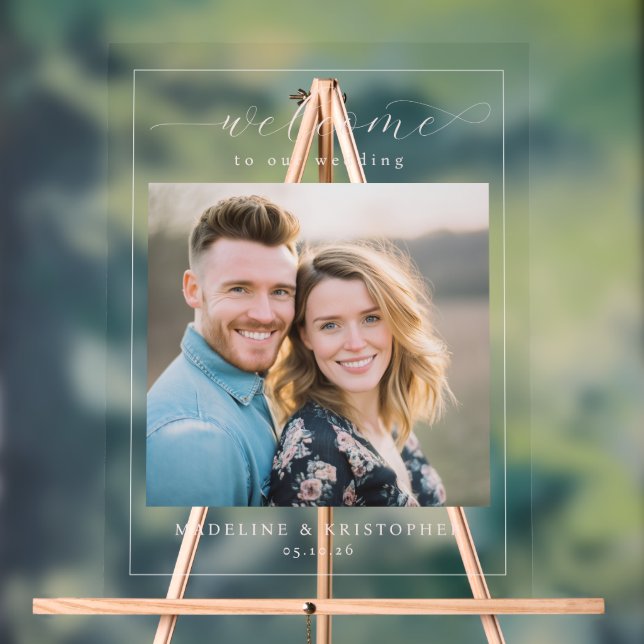 Joyful Warm Minimalist Photo Acrylic Sign (Neutral)