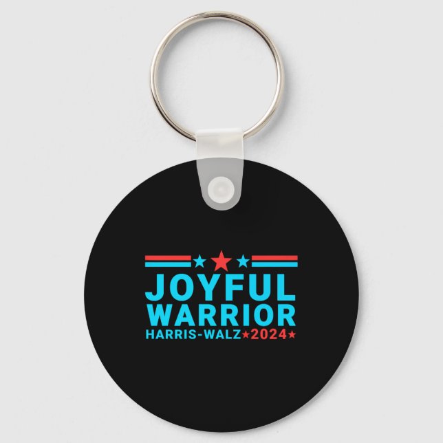 Joyful Warrior Kamala Harris Tim Walz Waltz 2024  Keychain (Front)