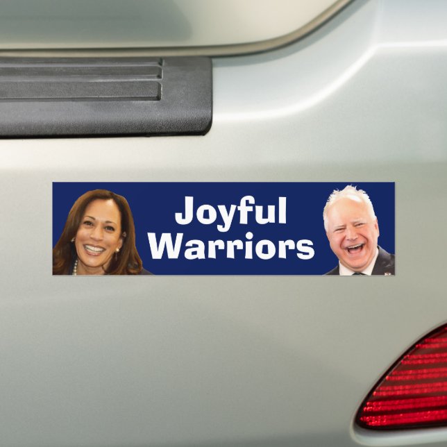 Joyful Warriors Harris and Walz Bumper Sticker (On Car)