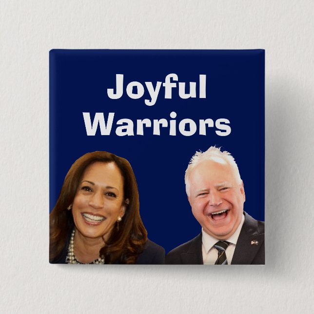 Joyful Warriors Harris and Walz Button (Front)