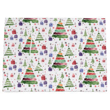 Joyful Watercolor Red Green Purple Blue