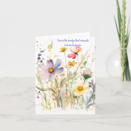 Joyful Watercolor Spring Mix Floral All Occasions Card
