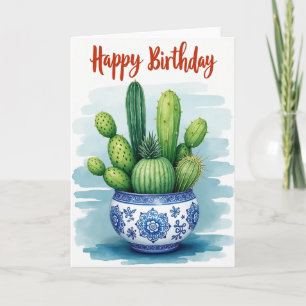 Joyful Watercolor Succulent Card